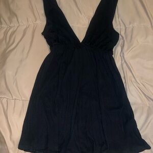 Urban Outfitters Black Textured Romper